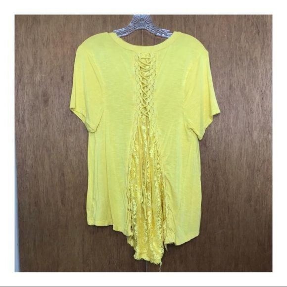 White Birch Mustard Yellow Short Sleeve Top XL - Picture 2 of 11